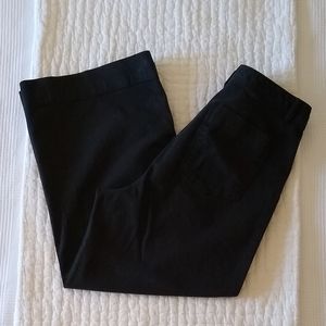 GAP High Rise Wide-Leg Crop Pant black 14